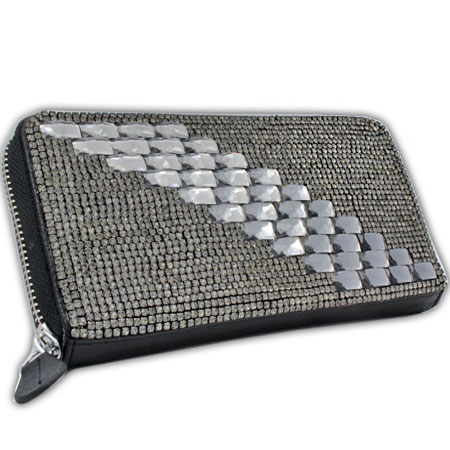 Bhw Brand Handbags Cow West Women S Purses Whole Bhw Lthr Cw 229 Full Crystal Glass Rhinestone Studded Wallets