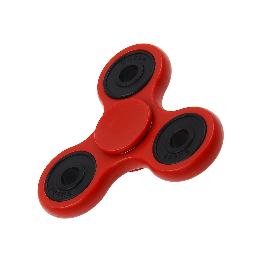 A red fidget spinner