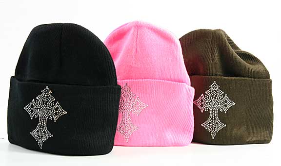 WHOLESALE RHINESTONED BEANIES/CAPS 