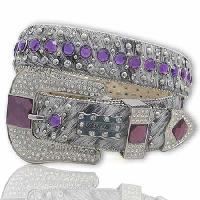 714-WT/BRIN - WHOLESALE WESTERN RHINESTONE CRYSTAL BHW BRAND BELTS