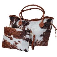2PC-TOTE-COW--BROWN