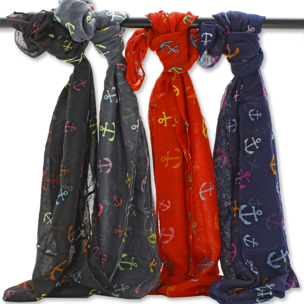 Anchor Print Scarves