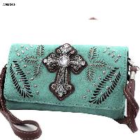 Whole Western Handbags Leather Rhinestone Purses 2066 W130lcr Tq