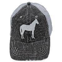 CAP-HORSE-GREY-WT